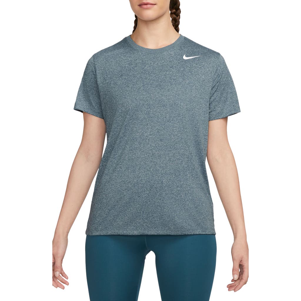 Nike Dri-fit Crewneck T-shirt In Gray
