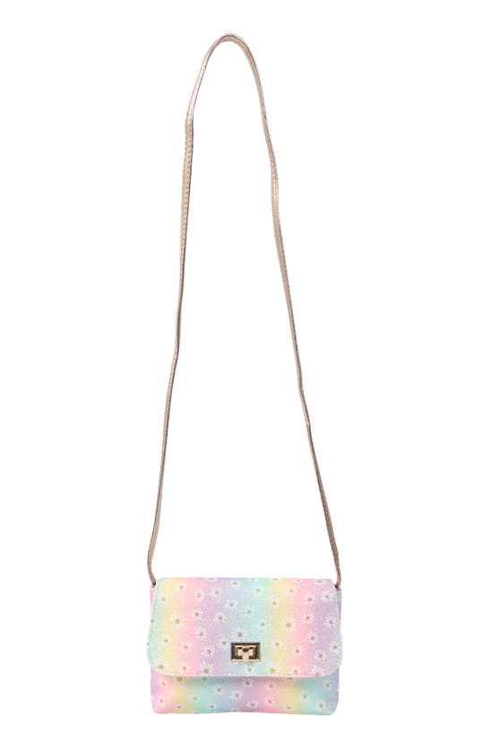 Capelli New York Kids' Glitter Rainbow Crossbody Bag In Multi Co
