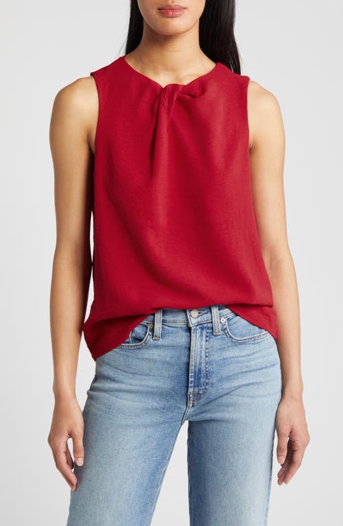 Bobeau Twist Neck Shell Red at Nordstrom,