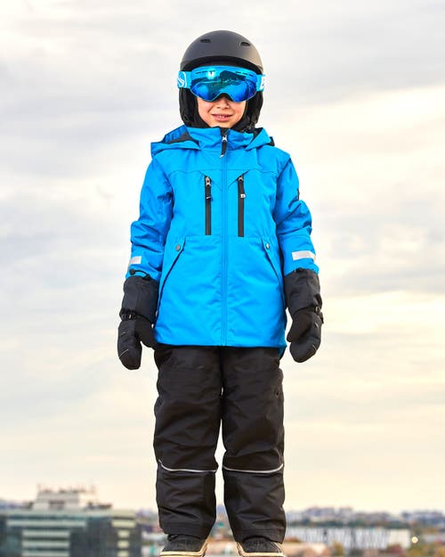 Deux Par Deux Kids Unisex Technical Mittens Black In Anthracite
