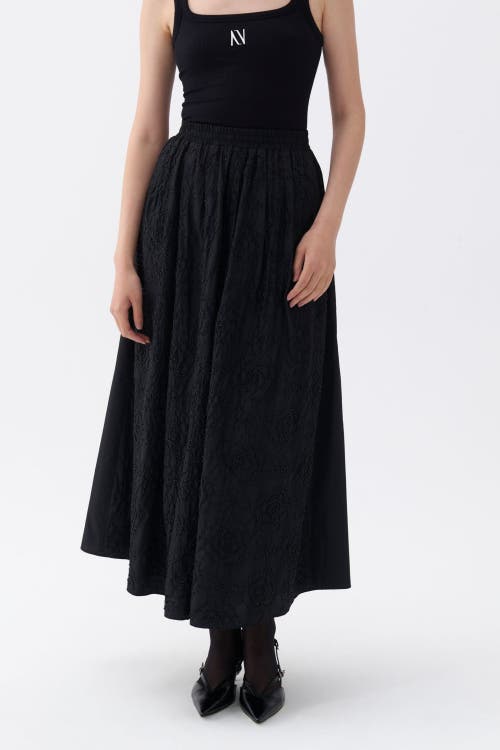 Shop Nocturne Beaded Maxi Skirt In Black