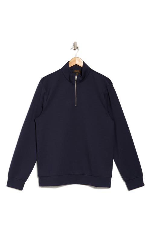 Shop Truth Half-zip Pullover Sweater In Navy Blue