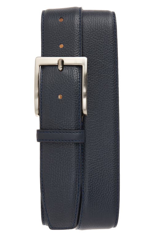 Leather Belt in Bott Navy/Blue