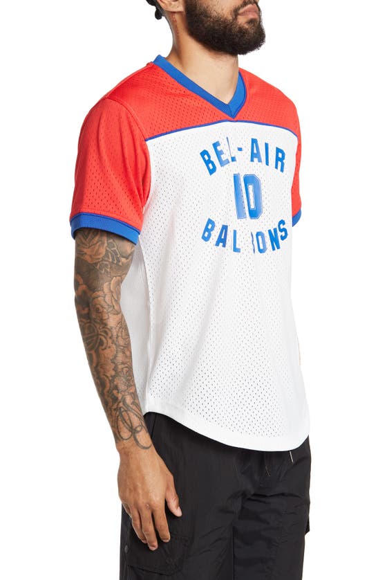 Mitchell & Ness x Bell-Air Academy Jersey in White /Red