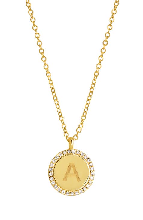 gold monogram necklace | Nordstrom