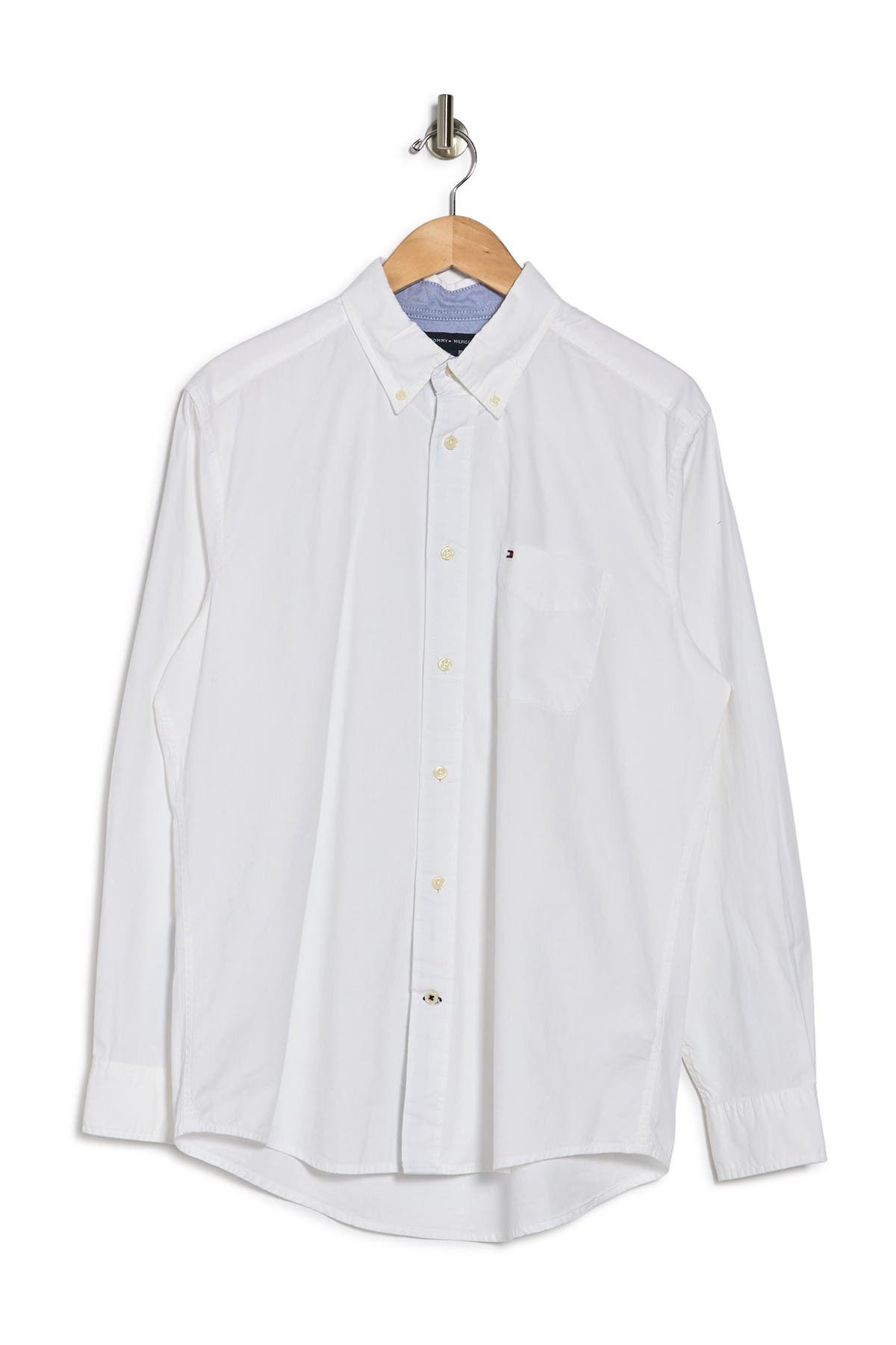 TOMMY HILFIGER BRUSHED LONG SLEEVE BUTTON DOWN SHIRT,646130754668