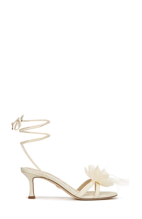 Sam Edelman Pammie Ankle Tie Sandal In Pearl Ivory