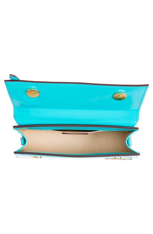 Shop Jacquemus Le Chiquito Long Buckle Detail Top Handle Bag In Turquoise