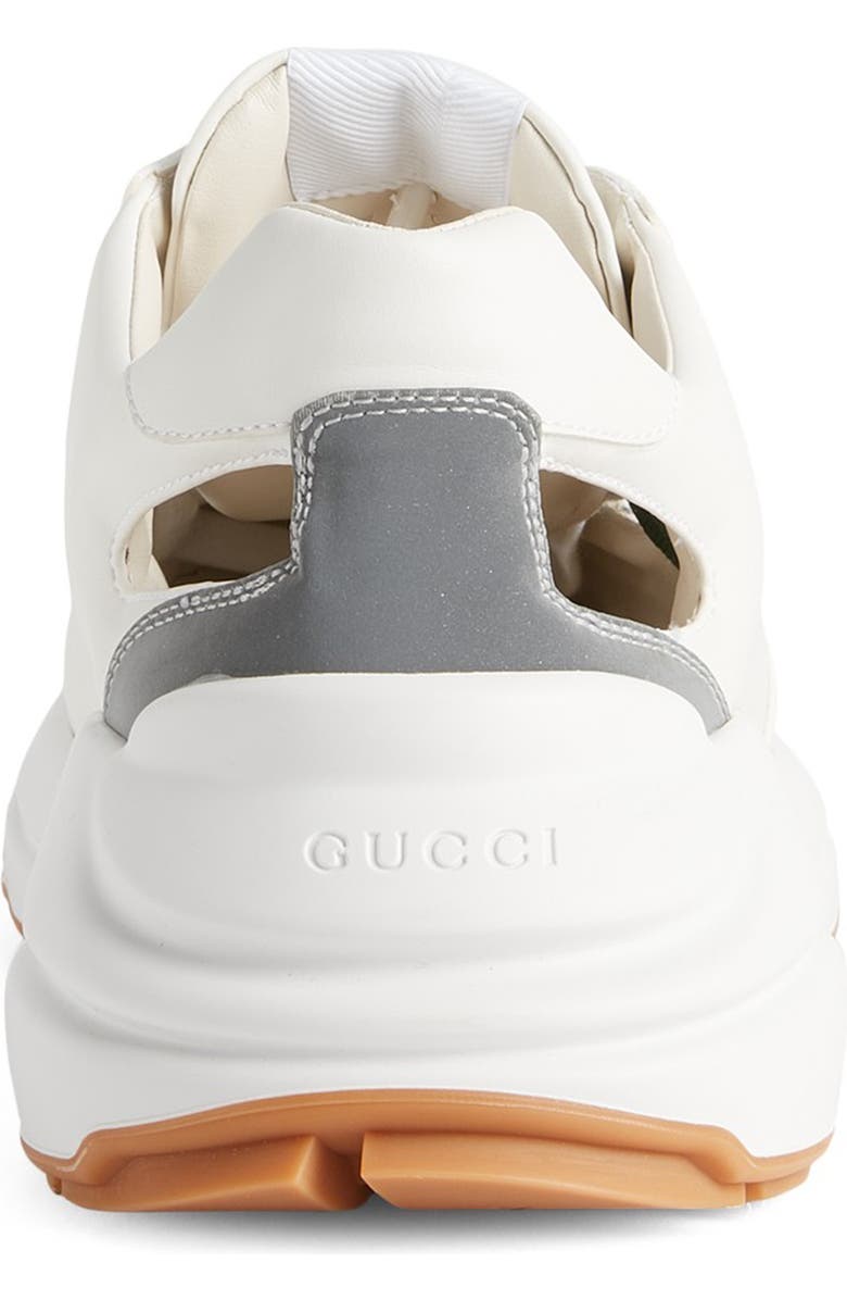 Gucci Rhyton Sneaker, Alternate, color, White/ Grey/ Green