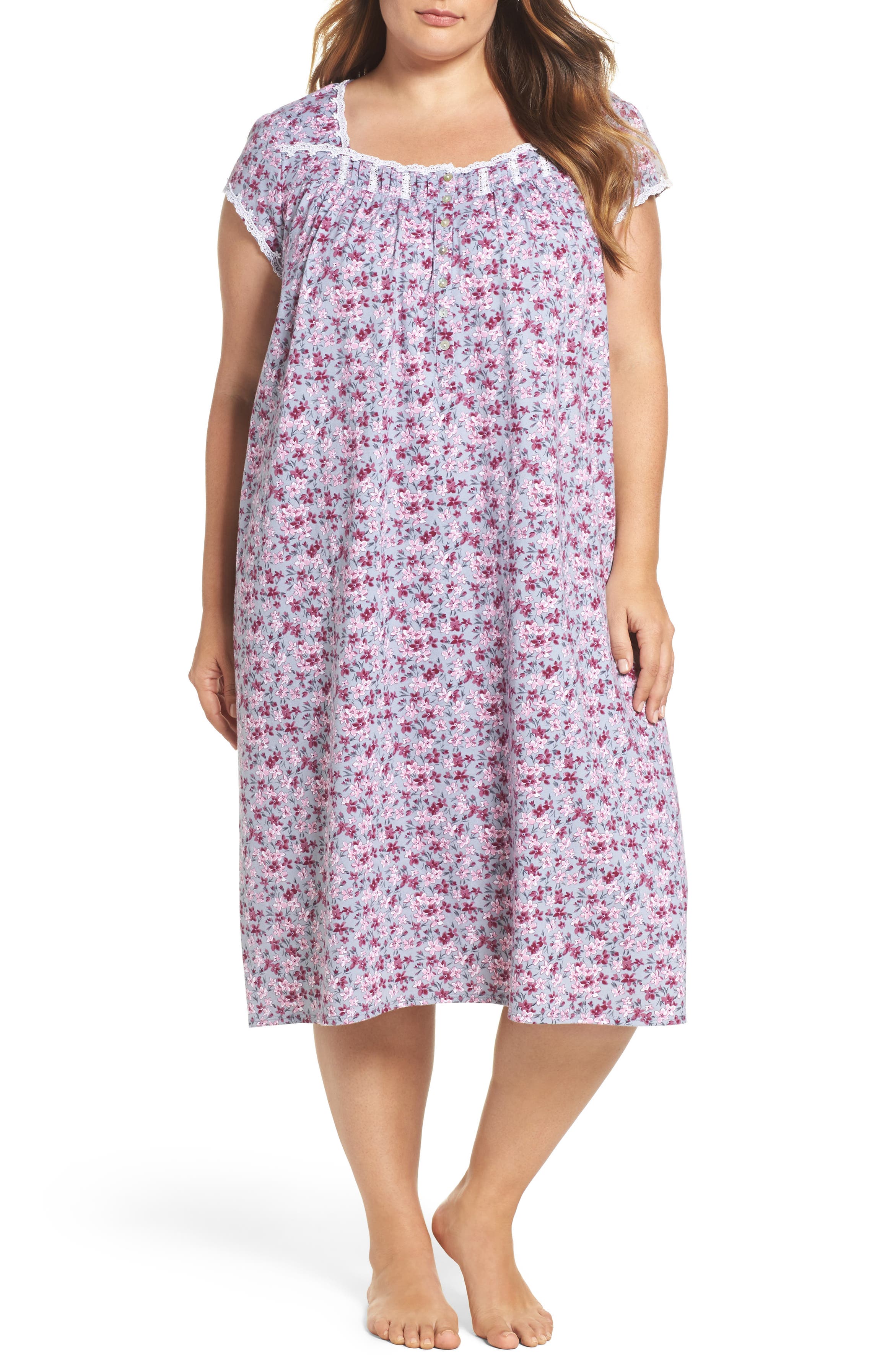 Eileen West Floral Print Waltz Nightgown (Plus Size) | Nordstrom