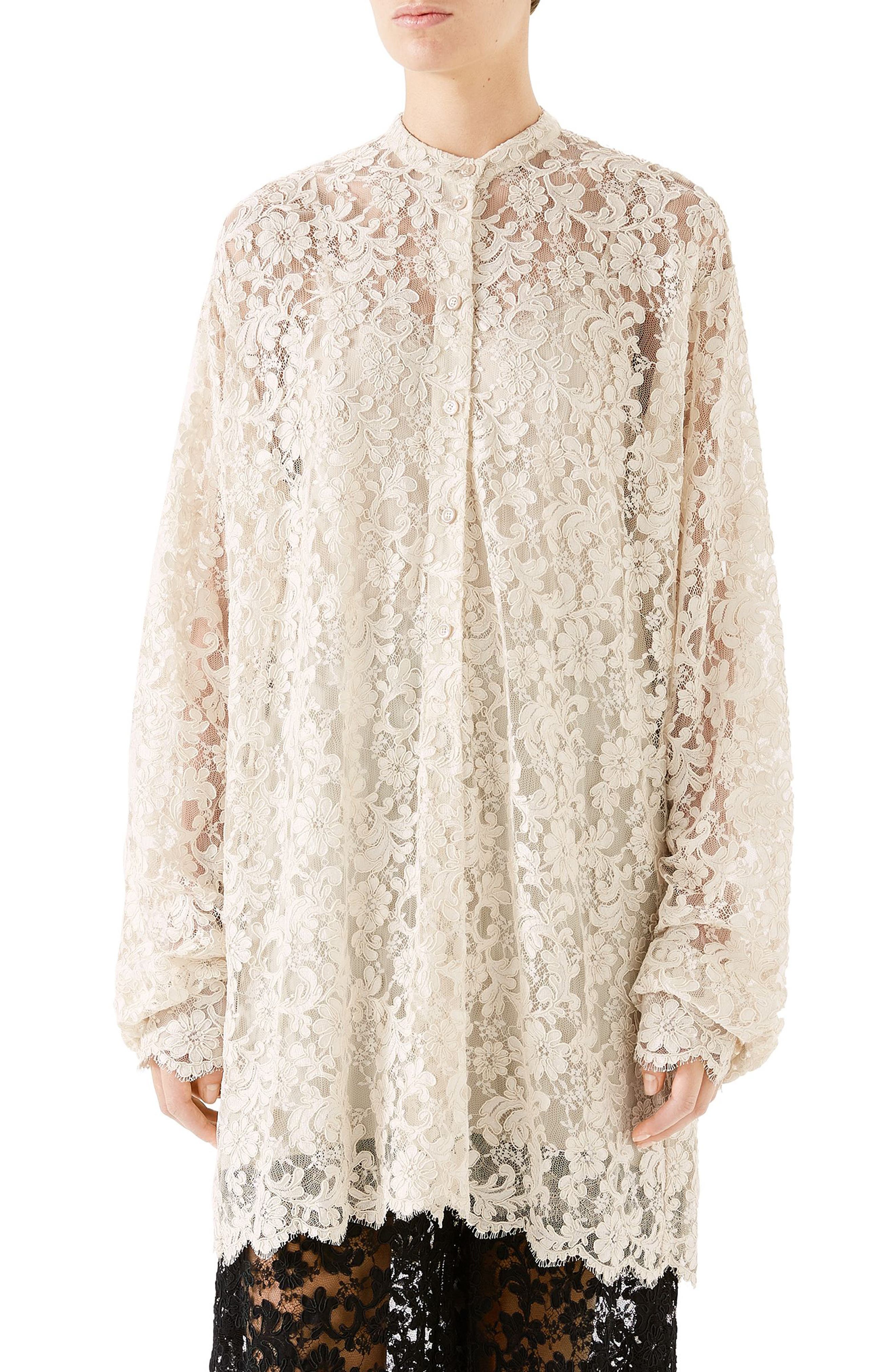 Gucci Scalloped Lace Dress, US / 40 IT - Ivory
