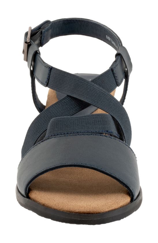 Shop Trotters Meadow Ankle Strap Sandal In Navy