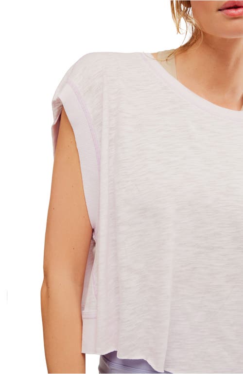 Shop Free People Fp Movement My Tee Time Open Back T-shirt In Rose Quartz