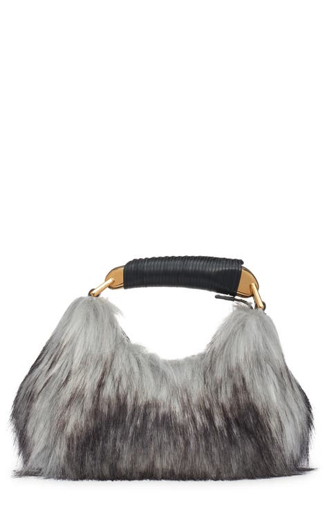 Faux Fur Shoulder Bagsshopper Bag, Fur Shoulder Handbag Women