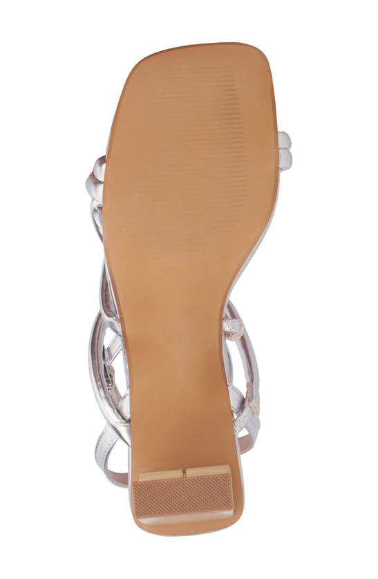 Fashion To Figure Ohara Strappy Block Heel Sandal In Silver