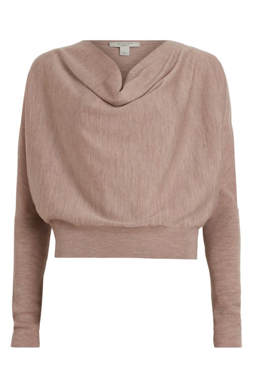 Shop Allsaints Ridley Merino Wool Cowl Neck Sweater In Decadent Brown