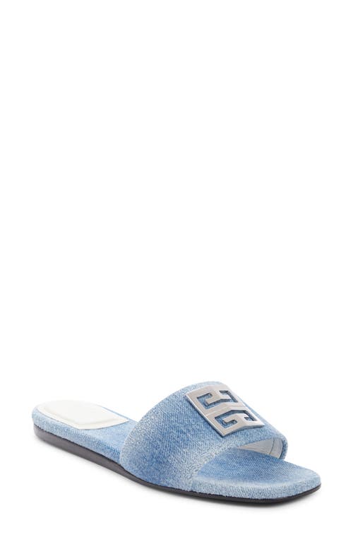 Givenchy 4G Slide Sandal in Medium Blue