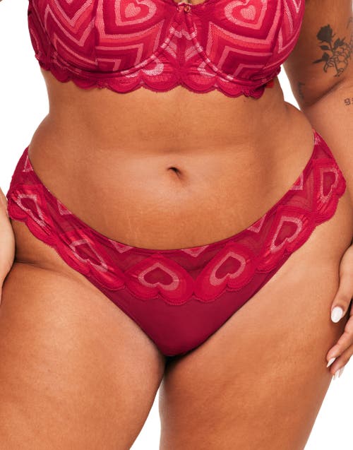 Shop Adore Me Amorina Cheeky Panties In Dark Red