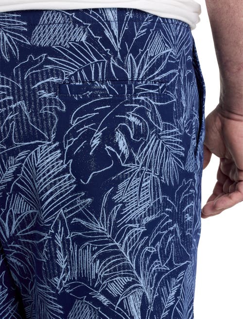 True Nation Stretch Tropical Drawstring Shorts In Tropical Palms