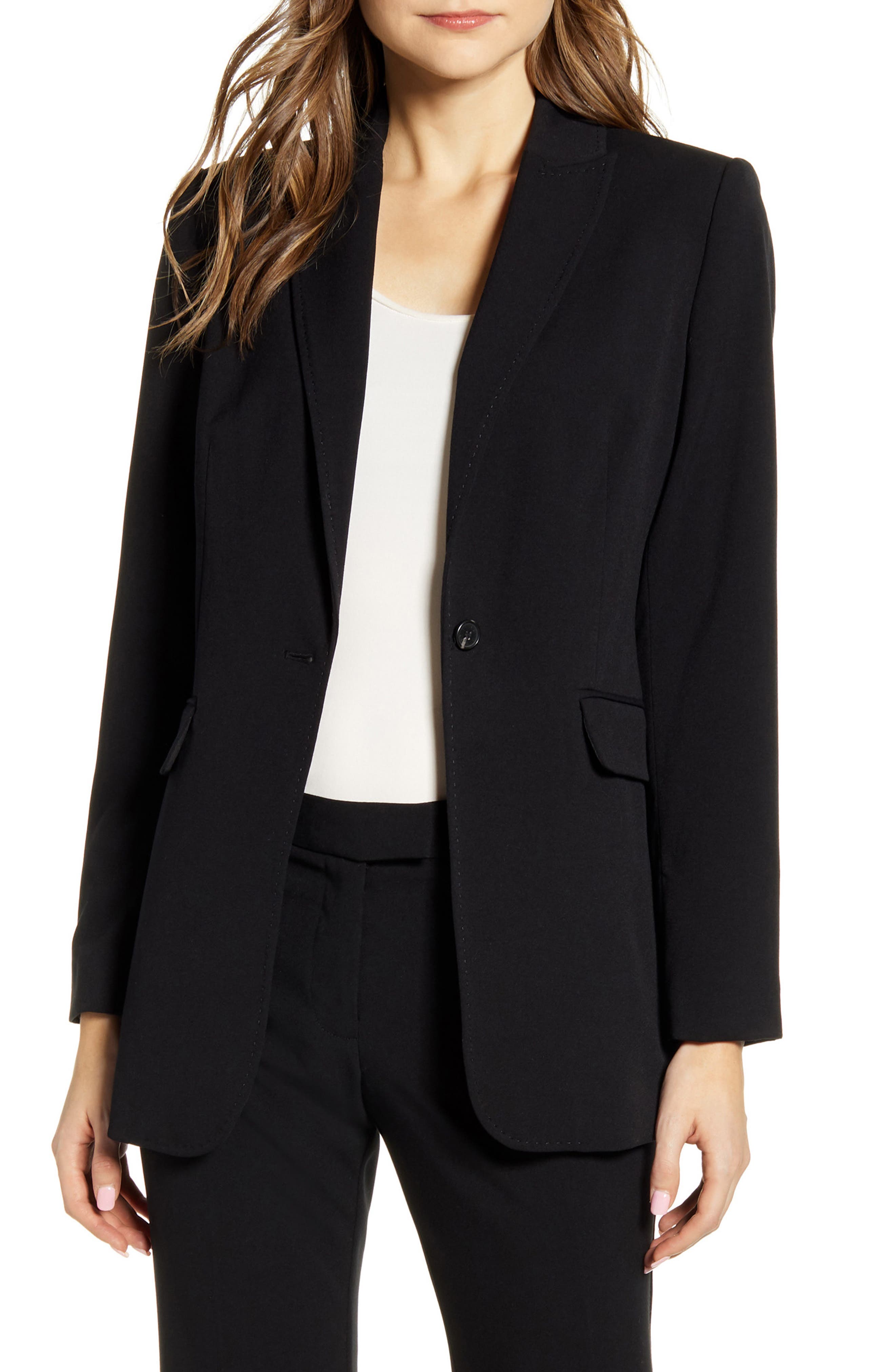 Blumarine Synthetic Suit Jacket in Black Womens Clothing Suits Skirt suits 