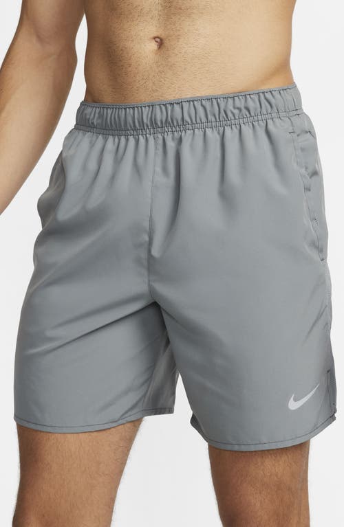 Shop Nike Dri-fit Challenger Unlined Athletic Shorts In Smoke Grey/smoke Grey/black