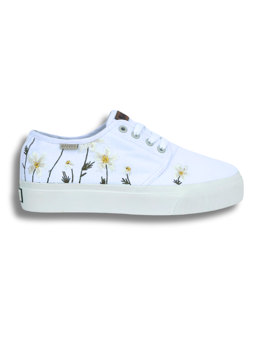 Bangs Shoes Daisy Dreams Platform Low Tops In White