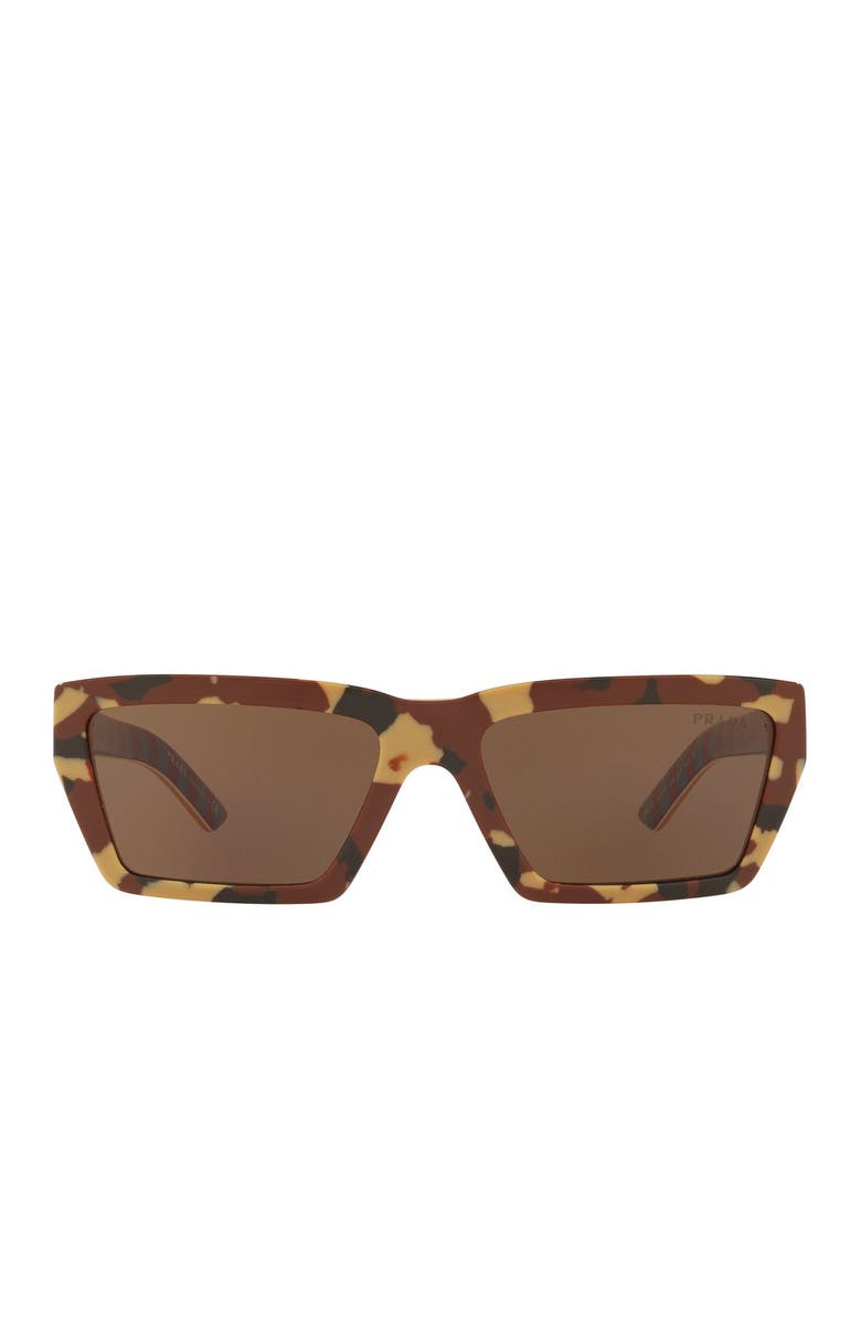 Prada Camo Geo 57mm Rectangle Sunglasses | Nordstromrack