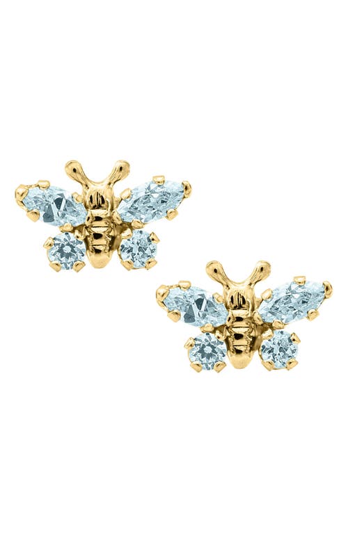 Mignonette Butterfly Birthstone Gold Earrings in December at Nordstrom