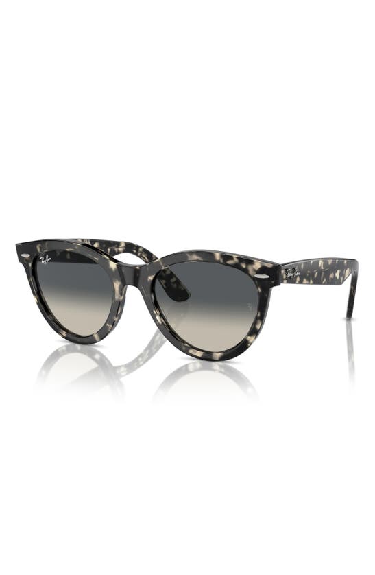 Shop Ray Ban Wayfarer Way 54mm Gradient Oval Sunglasses In Gunmetal Tort