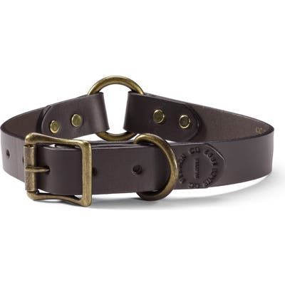 Filson Bridle Leather Dog Collar, 3 in - Brown