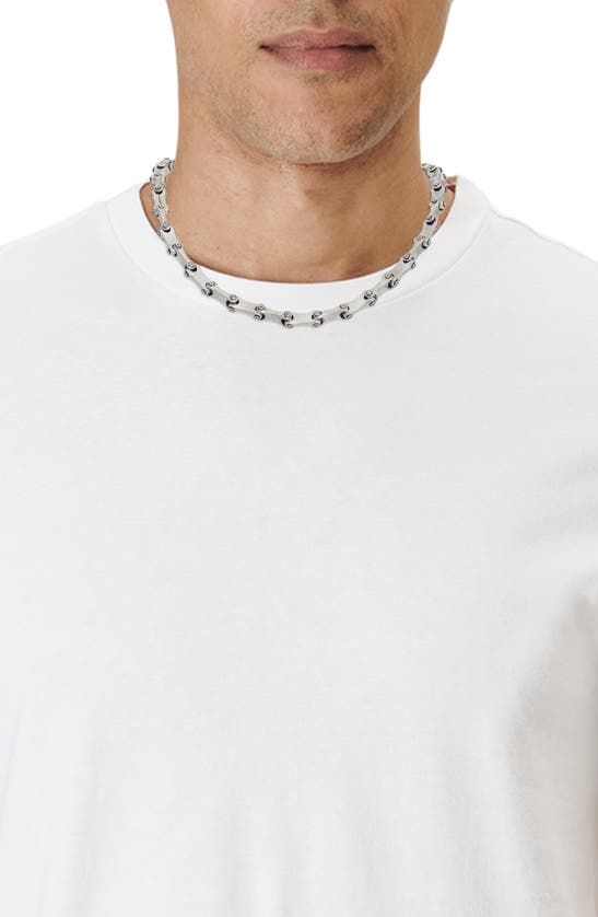 Shop Allsaints Chain Link Collar Necklace In Warm Silver