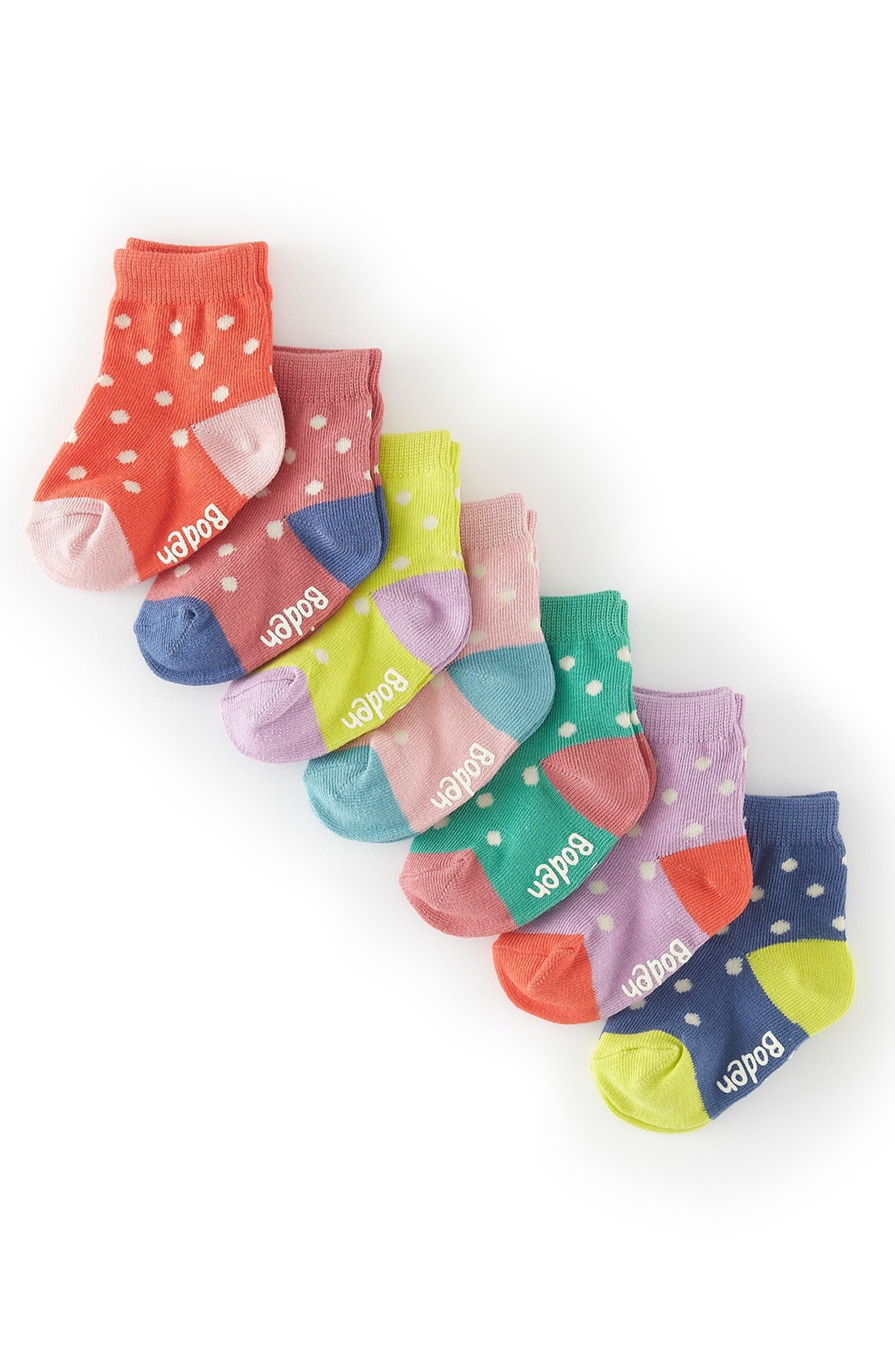 Mini Boden Stripe Socks (Set of 7) (Baby) | Nordstrom