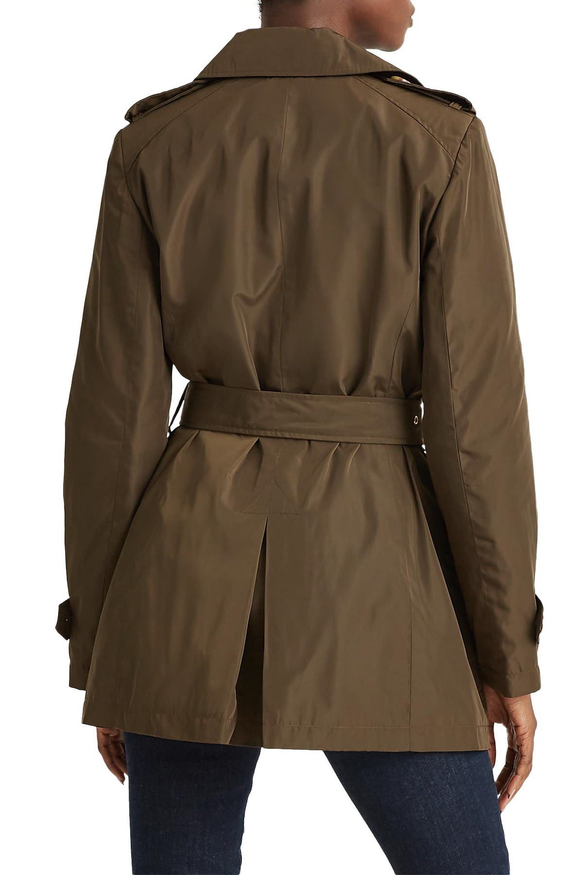 lauren ralph lauren double breasted short trench coat