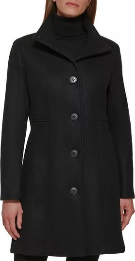 Calvin Klein Stand Collar Felted Coat Nordstromrack