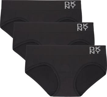 DKNY Men's Stretch Sport Boxer Brief 3-Pack - Black/Grey/Blue Stripe