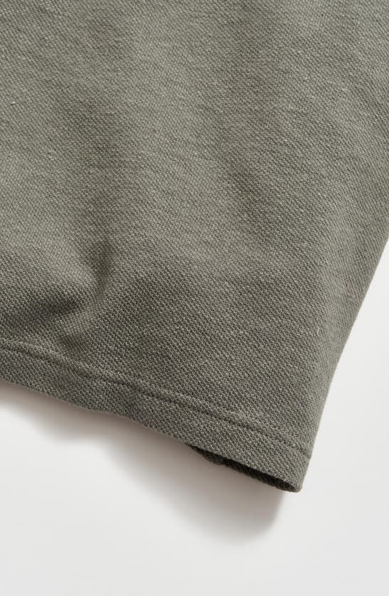 Shop Billy Reid Short Sleeve Hemp & Cotton Henley In Washed Grey