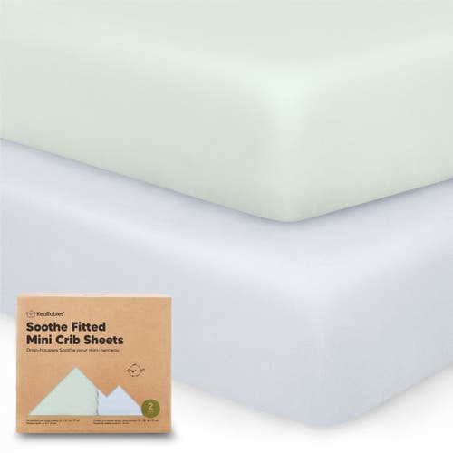 Shop Keababies Soothe Fitted Mini Crib Sheet In Cove