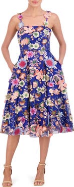 Eliza j floral embroidered sheath dress hotsell