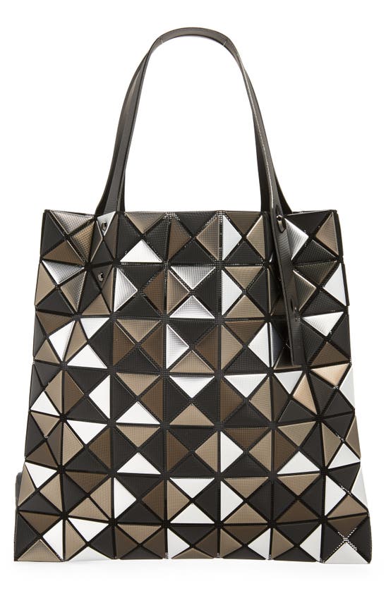 Geo Platinum Mix Tote Bag In Gunmetal Mix