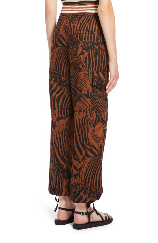 Shop Max Mara Weekend  Periodi Print Tie Waist Pants In Brown