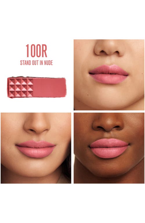 Valentino Spike  Buttery Matte Refillable Lip Color In 100r Stand Out In Nude