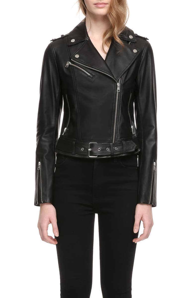 Soia Kyo Leather Moto Jacket Nordstrom