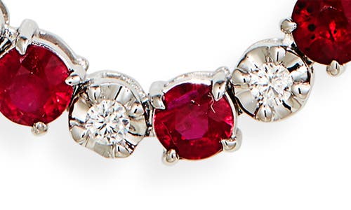 Valani Atelier Ruby & Diamond Eternity Necklace In White Gold/ruby/diamond