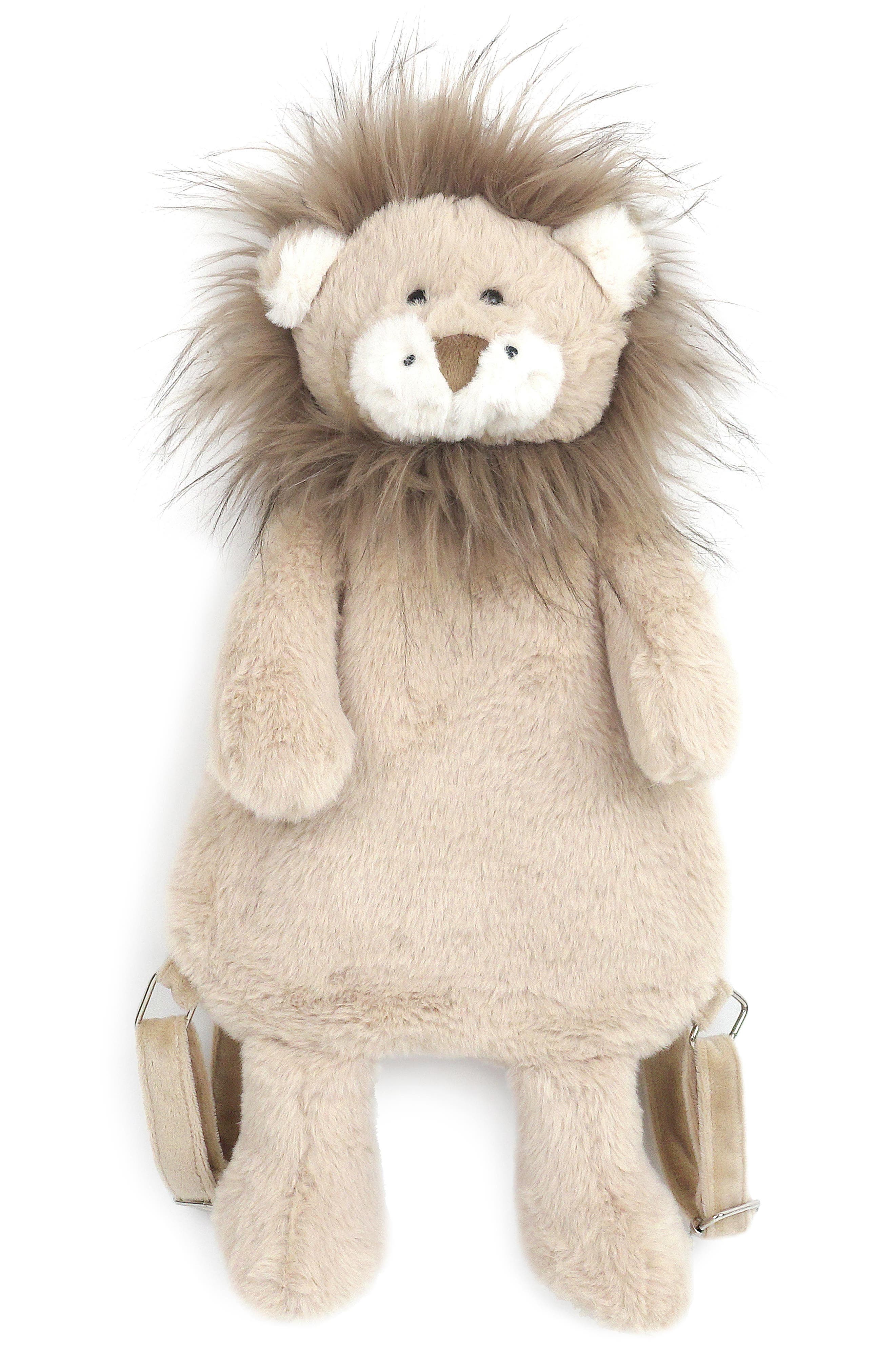 MON AMI Zuri Lion Backpack in Tan 