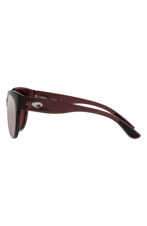 Costa Del Mar Coasta Del Mar Maya 55mm Polarized Cat Eye Sunglasses In Shiny Urchin/copper Polarized