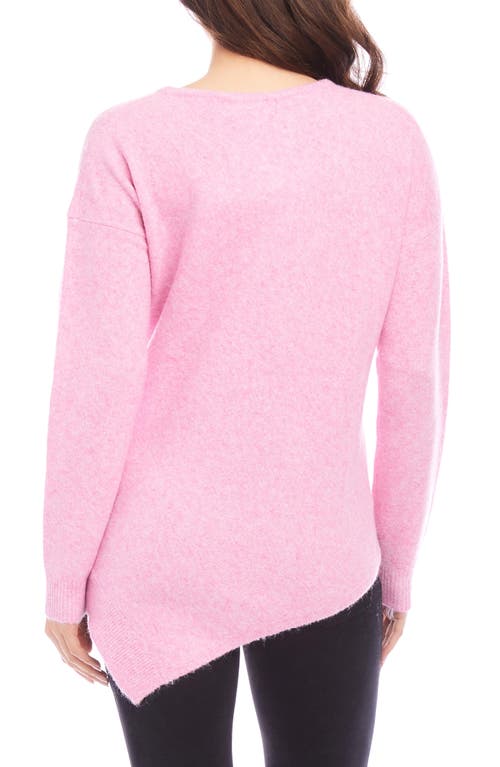 Shop Karen Kane Asymmetric Hem Sweater In Pink