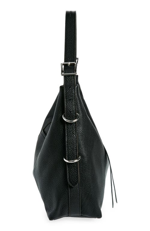 Shop Aimee Kestenberg Carefree Leather Shoulder Bag In Black W/silver