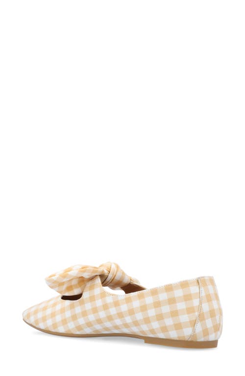 Shop Journee Collection Seraline Ballet Flat In Plaid/tan