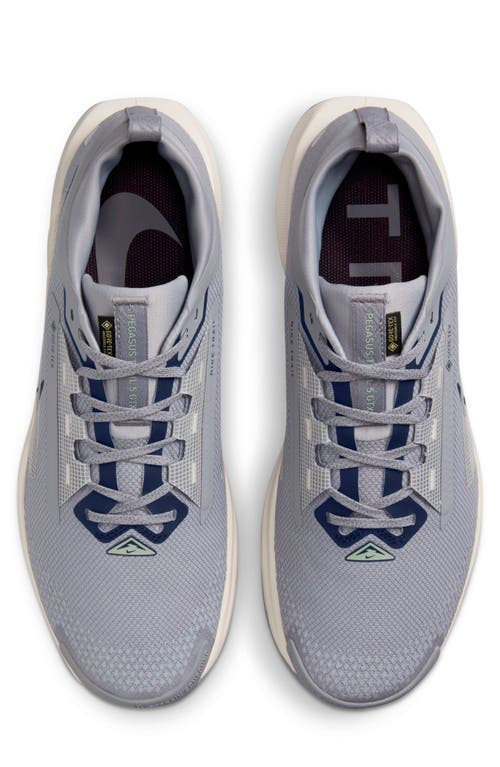 Nike Mens Reactx Pegasus Trail 5 Gtx In Cement Grey/navy/jade