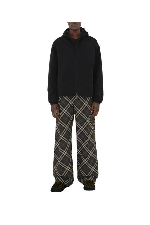 Burberry Anorak Check-pattern Zipped Hooded Jacket In Snug